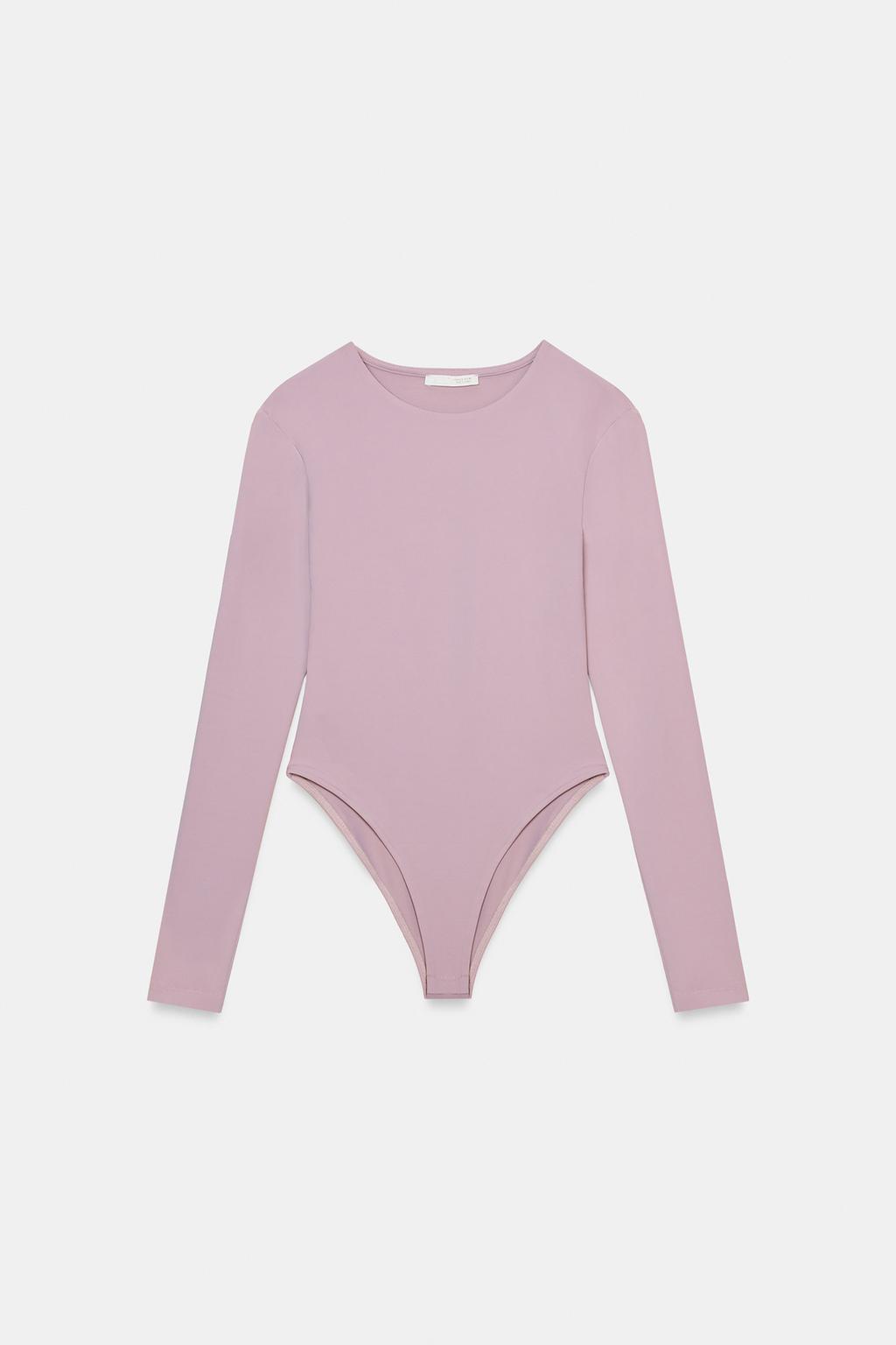 БОДИ ИЗ ПОЛИАМИДА С ДЛИННЫМИ РУКАВАМИ