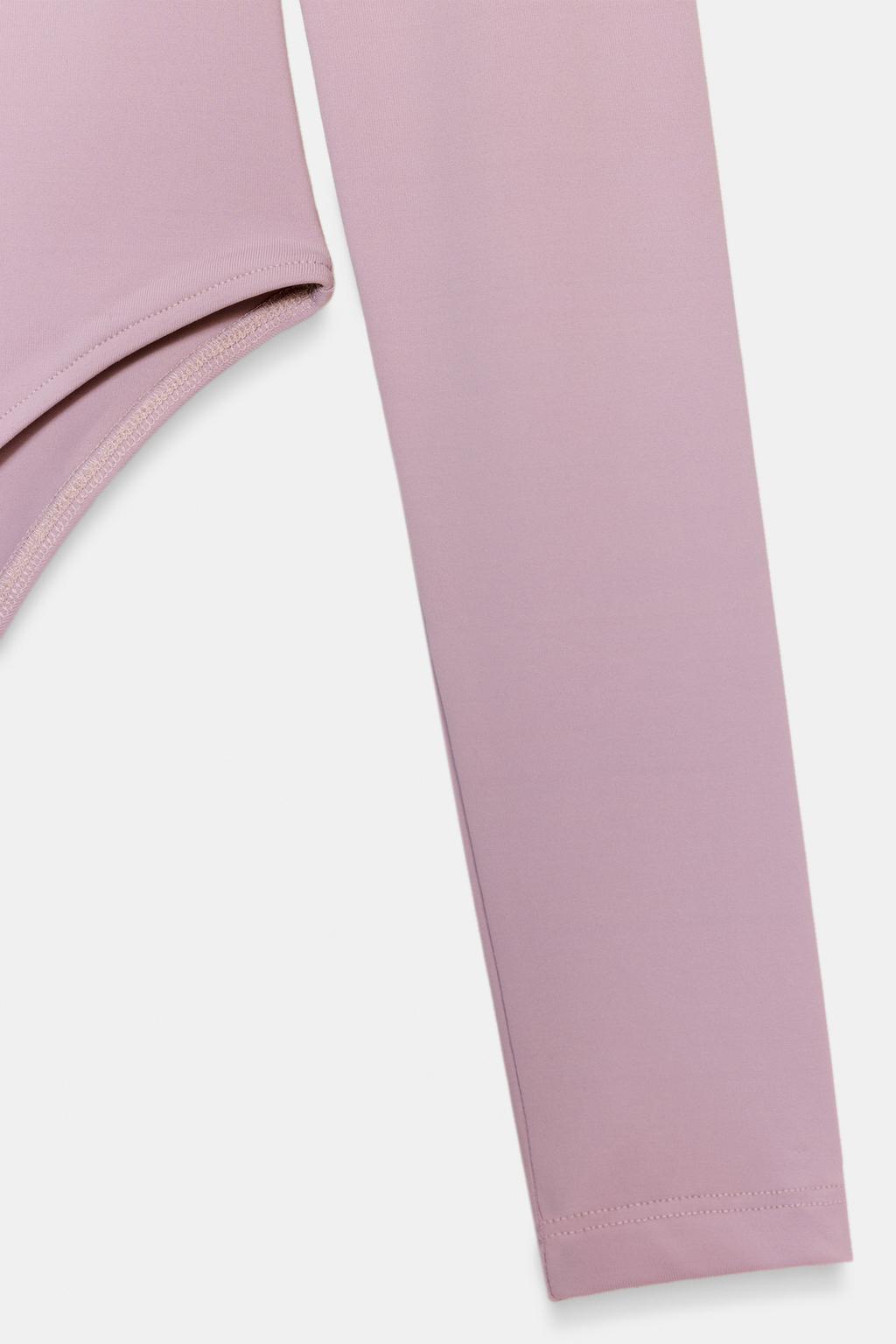 БОДИ ИЗ ПОЛИАМИДА С ДЛИННЫМИ РУКАВАМИ