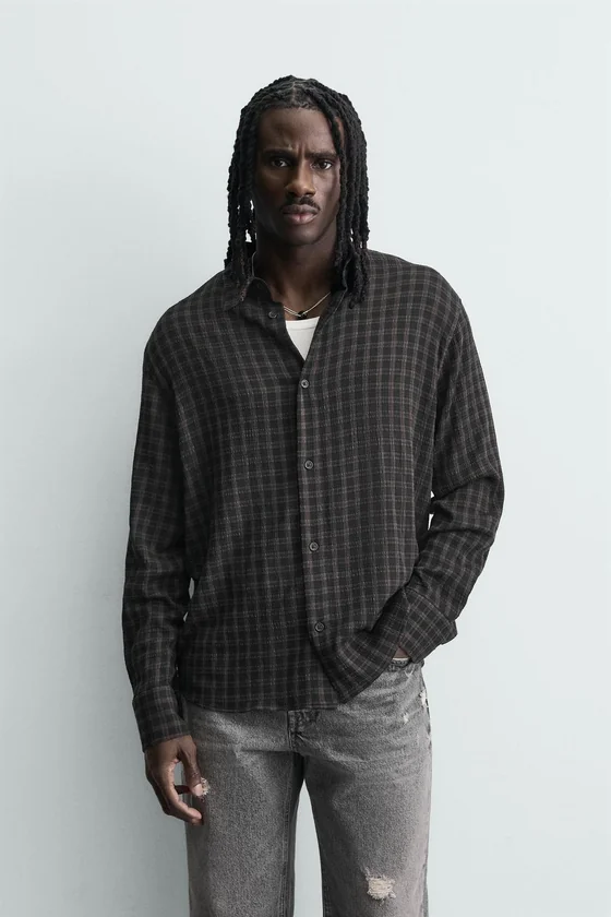 РУБАШКА RELAXED FIT В КЛЕТКУ