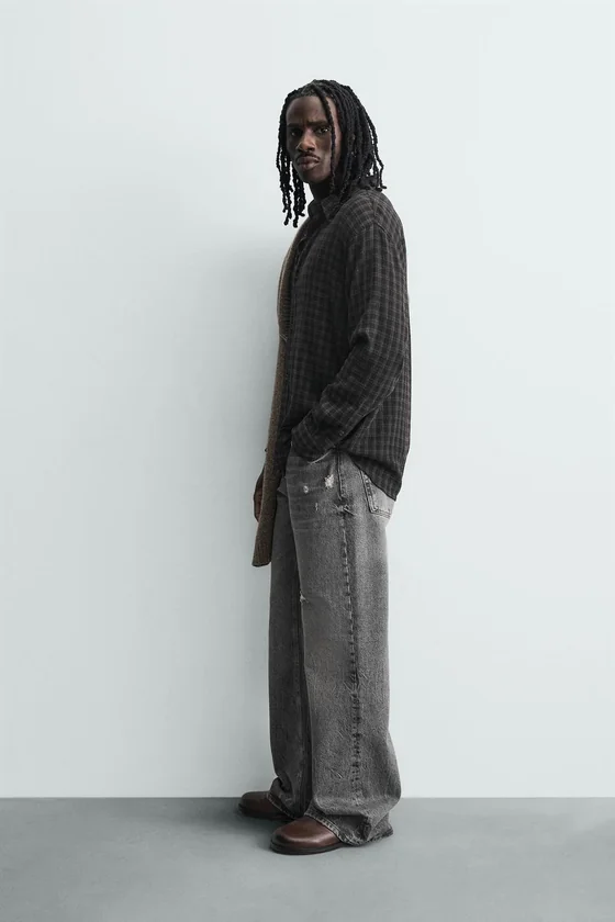 РУБАШКА RELAXED FIT В КЛЕТКУ