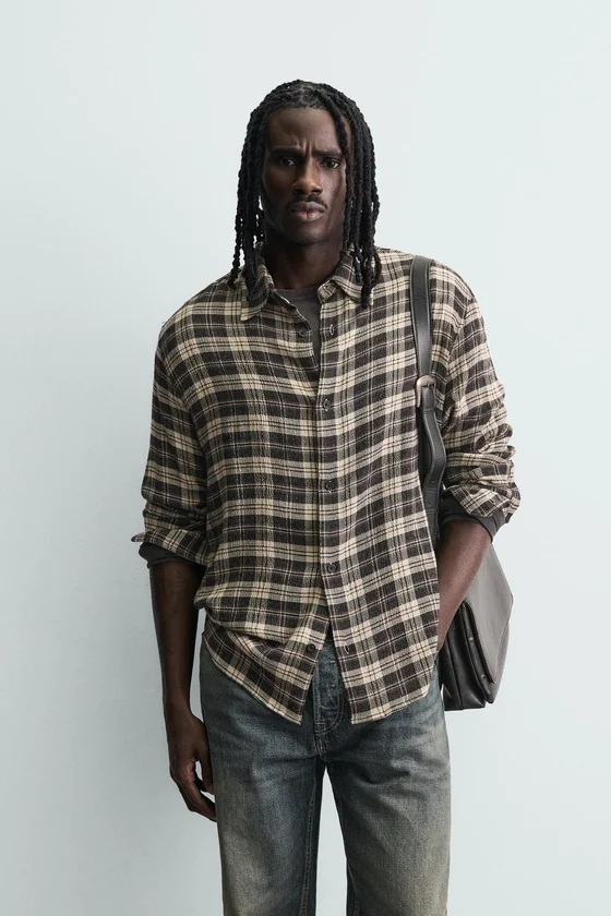 РУБАШКА RELAXED FIT В КЛЕТКУ
