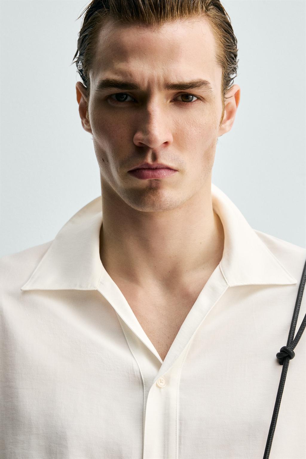 РУБАШКА RELAXED FIT СТРУЯЩЕГОСЯ ПОКРОЯ