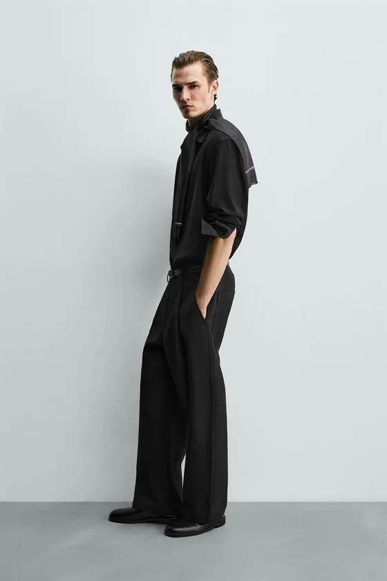 РУБАШКА RELAXED FIT ИЗ СТРУЯЩЕЙСЯ ТКАНИ