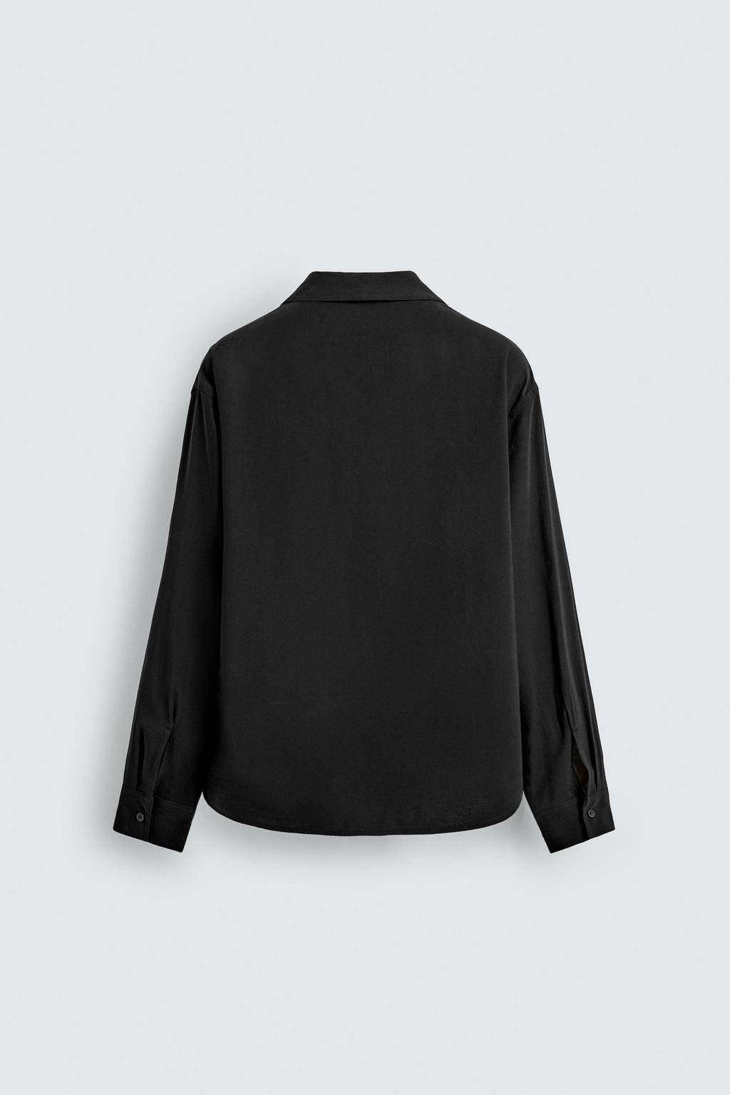 РУБАШКА RELAXED FIT ИЗ СТРУЯЩЕЙСЯ ТКАНИ