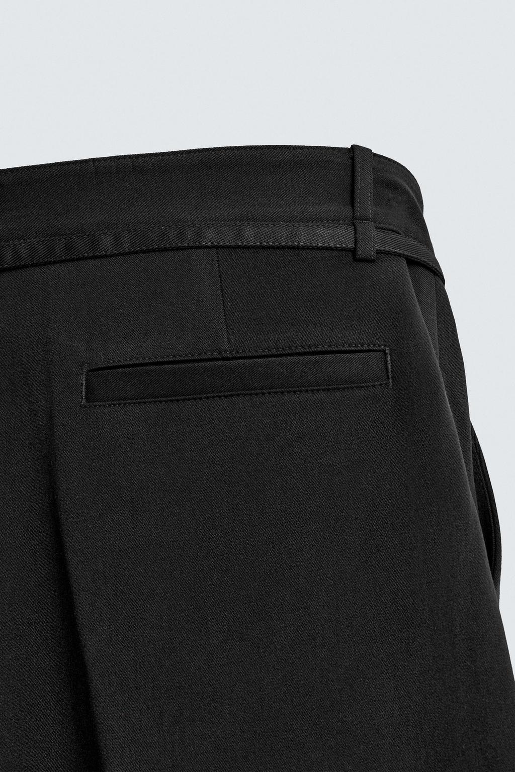 БРЮКИ BALLOON FIT С ЗАЩИПАМИ И ПОЯСОМ