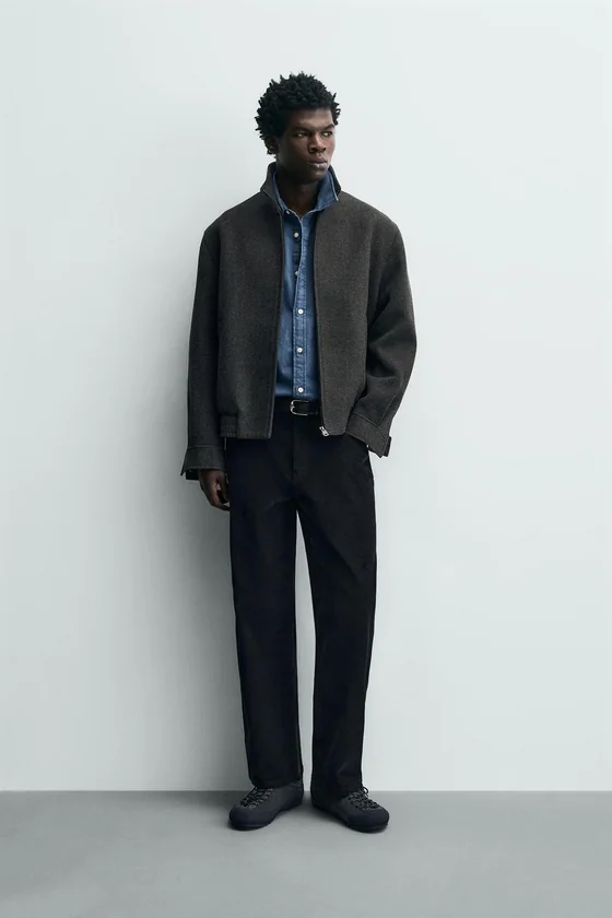 БРЮКИ STRAIGHT FIT ИЗ ВЕЛЬВЕТА