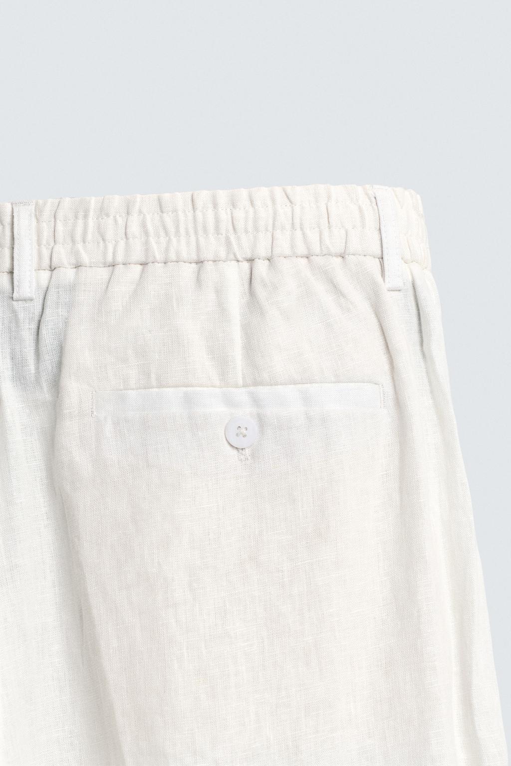 БРЮКИ КЛАССИЧЕСКОГО КРОЯ ИЗ 100% ЛЬНА