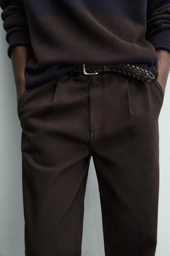 БРЮКИ STRAIGHT FIT СО СКЛАДКАМИ
