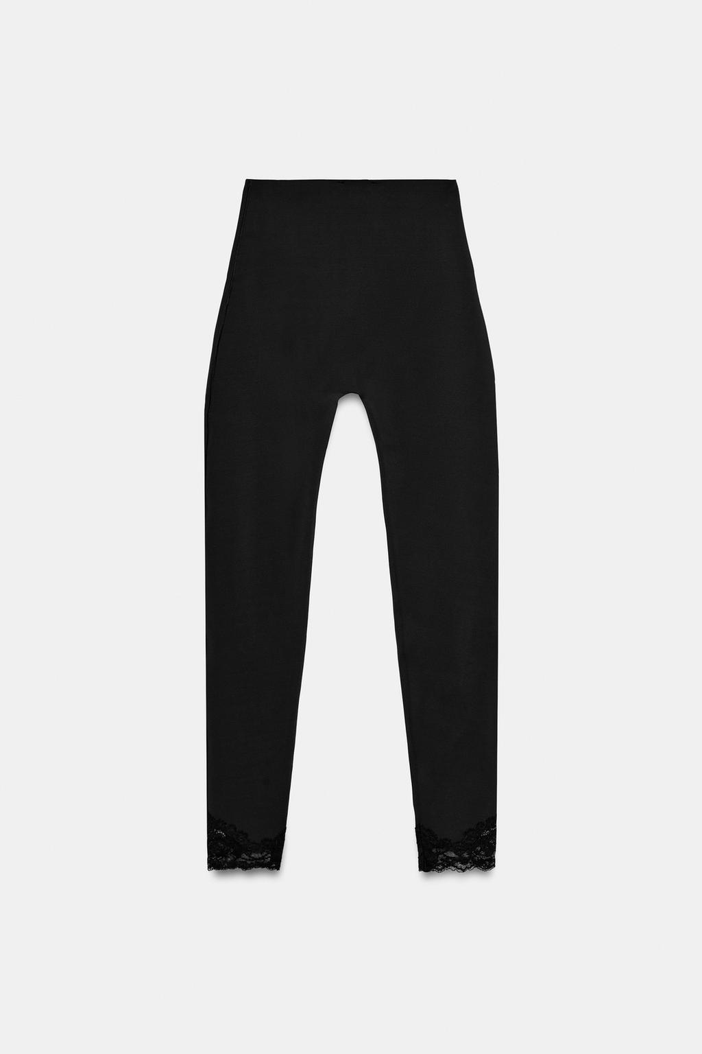 ЛЕГИНСЫ ИЗ ПОЛИАМИДА С КРУЖЕВОМ