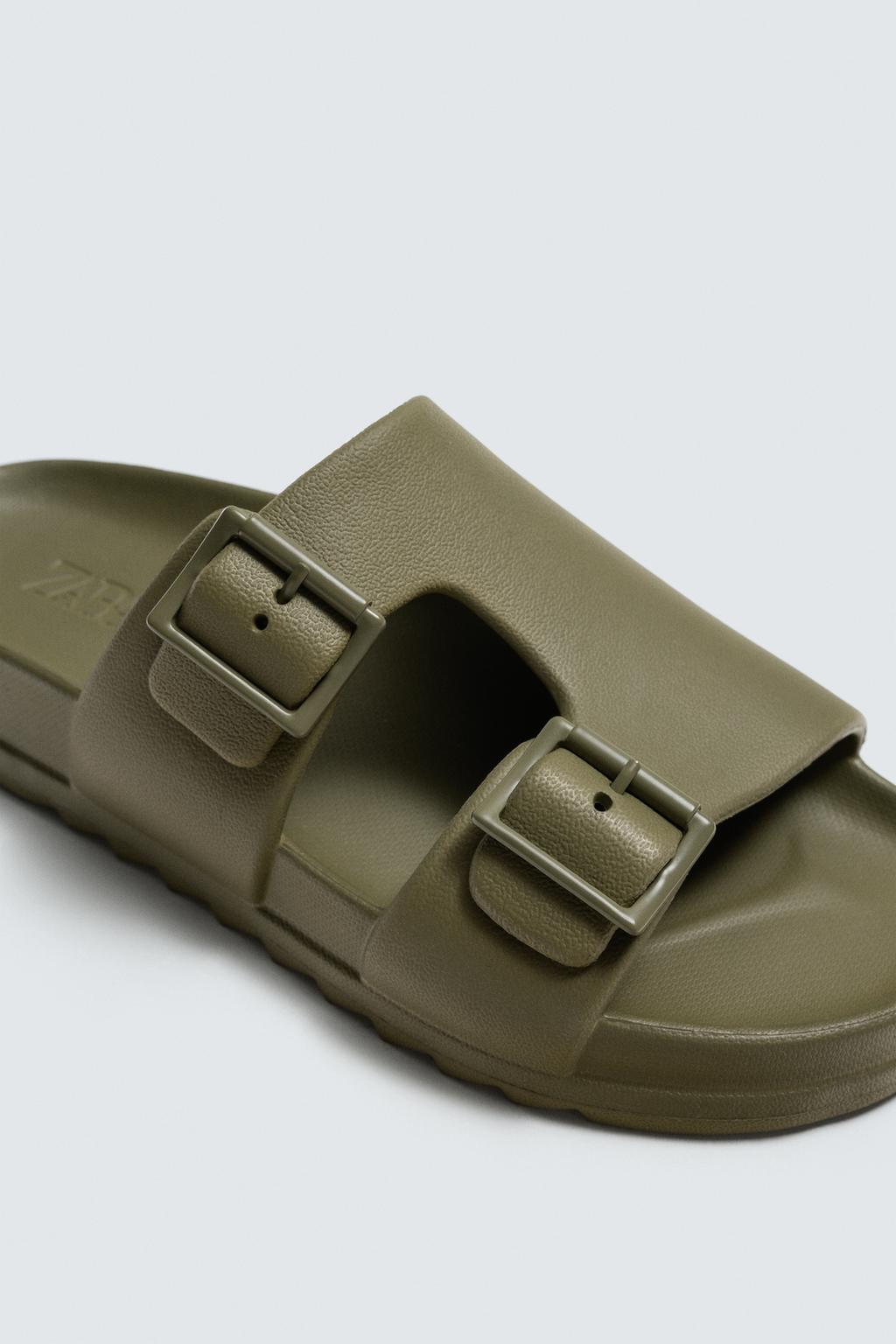 САНДАЛИИ С ДВУМЯ РЕЗИНОВЫМИ РЕМЕШКАМИ