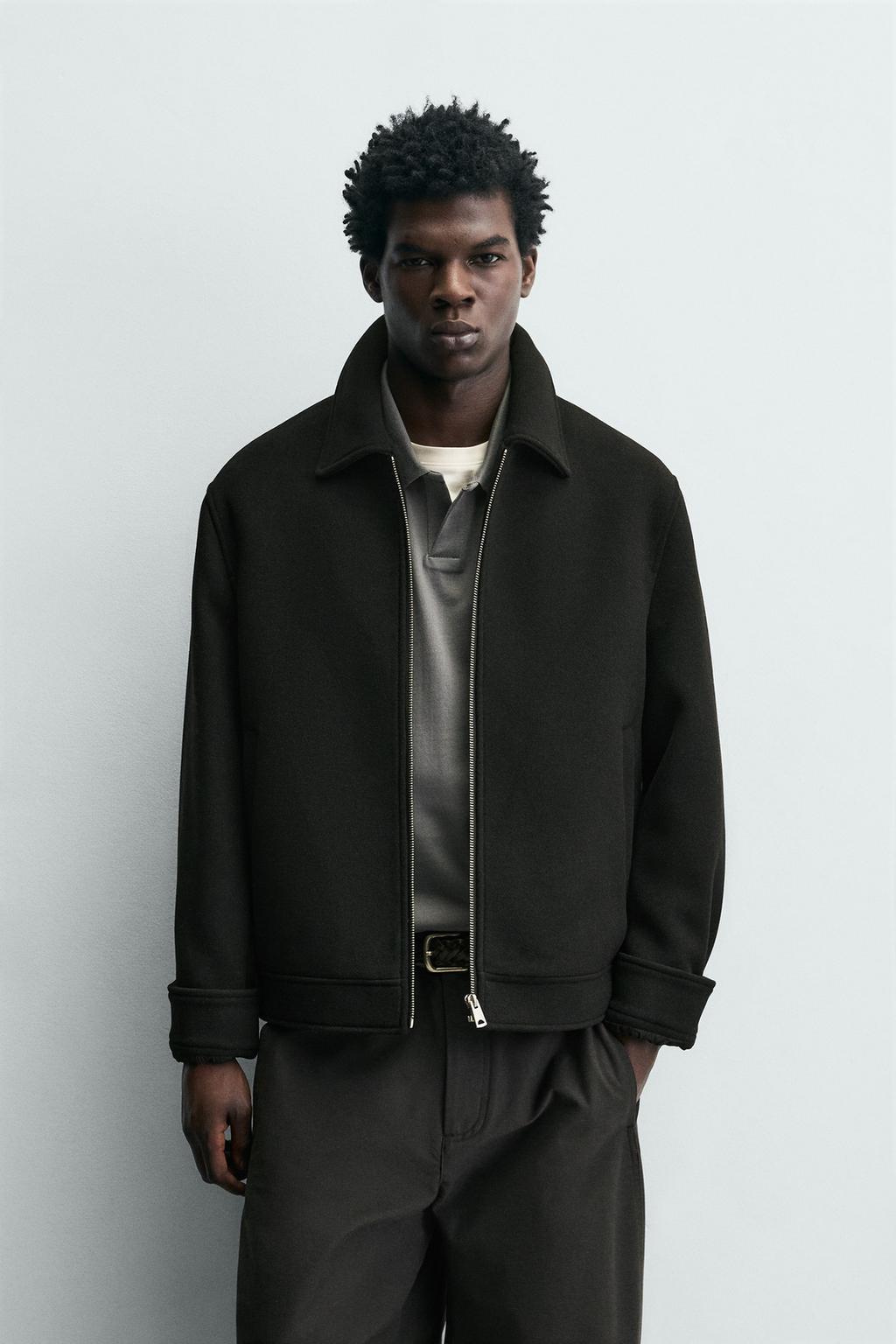 КУРТКА ИЗ СИНТЕТИЧЕСКОЙ ШЕРСТИ С МОЛНИЕЙ