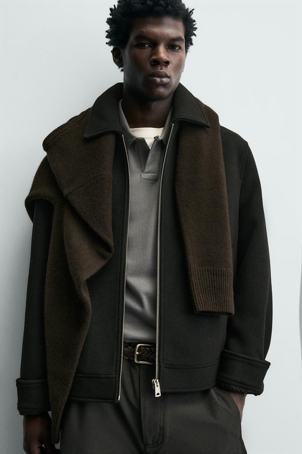 КУРТКА ИЗ СИНТЕТИЧЕСКОЙ ШЕРСТИ С МОЛНИЕЙ