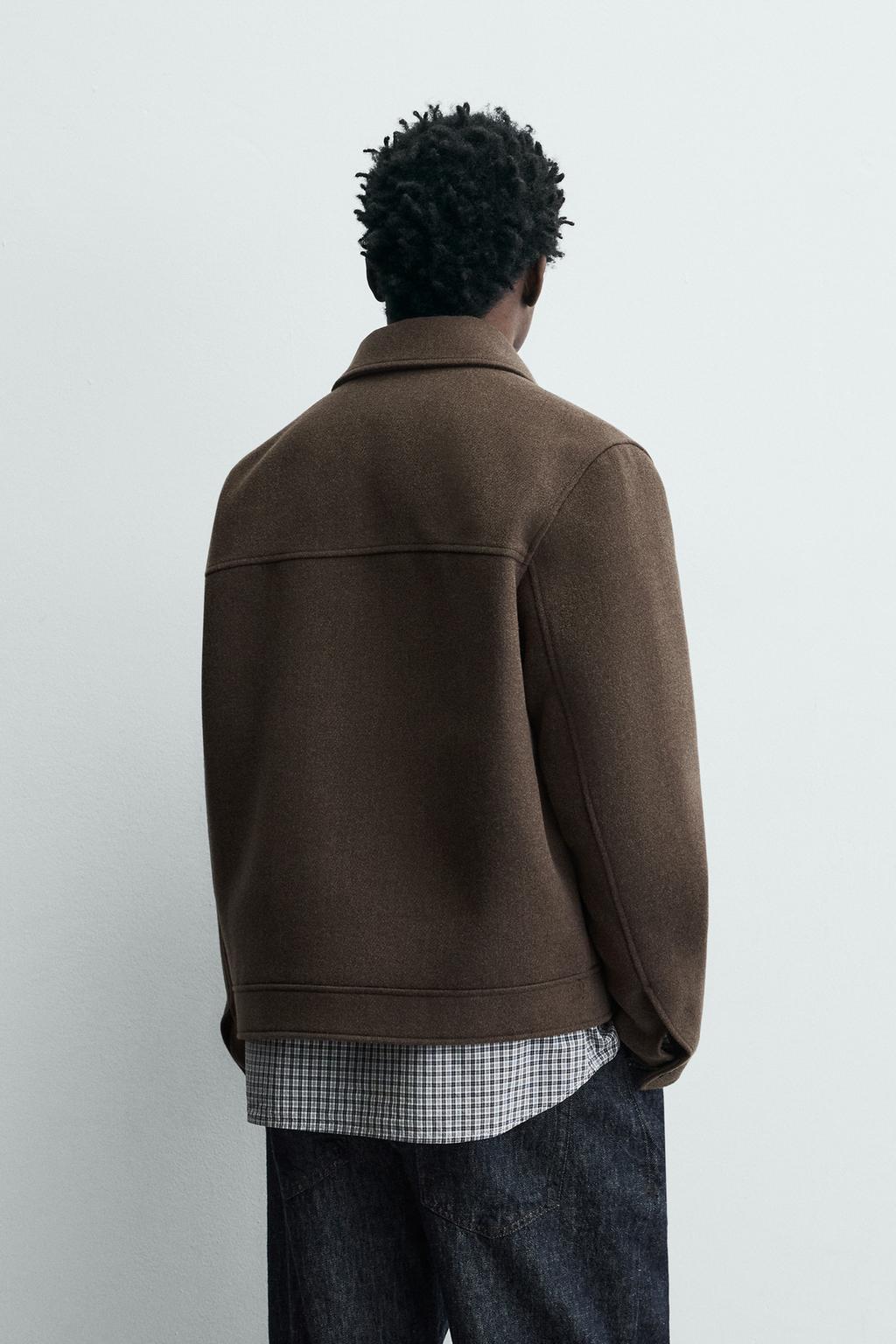 КУРТКА ИЗ СИНТЕТИЧЕСКОЙ ШЕРСТИ С МОЛНИЕЙ