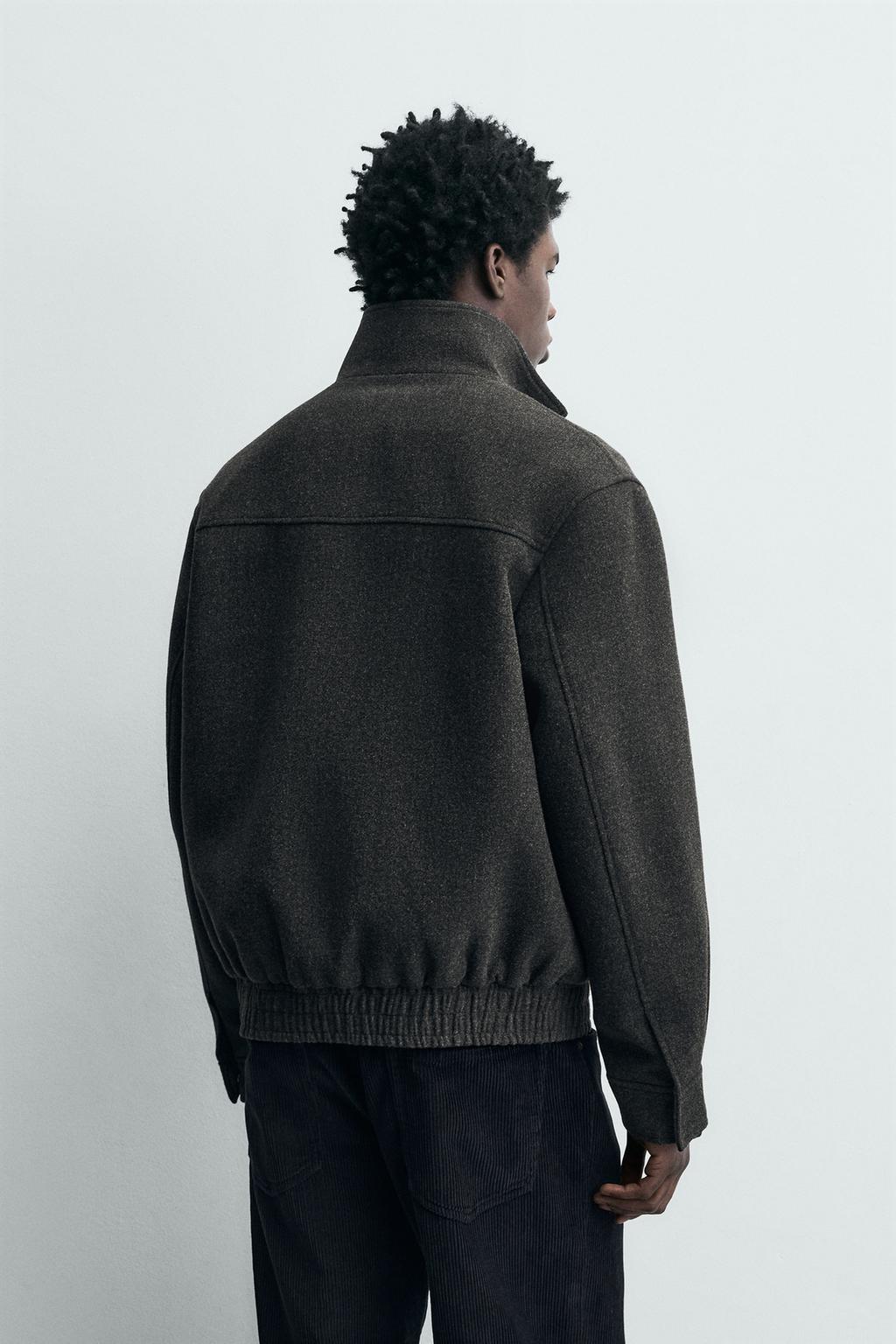 КУРТКА ИЗ СИНТЕТИЧЕСКОЙ ШЕРСТИ С МОЛНИЕЙ