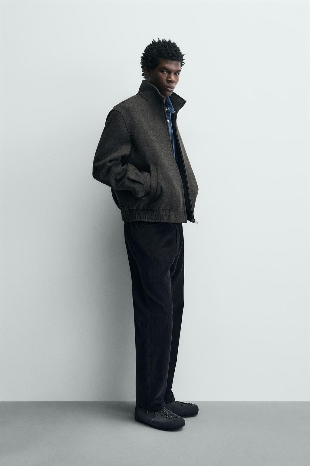 КУРТКА ИЗ СИНТЕТИЧЕСКОЙ ШЕРСТИ С МОЛНИЕЙ