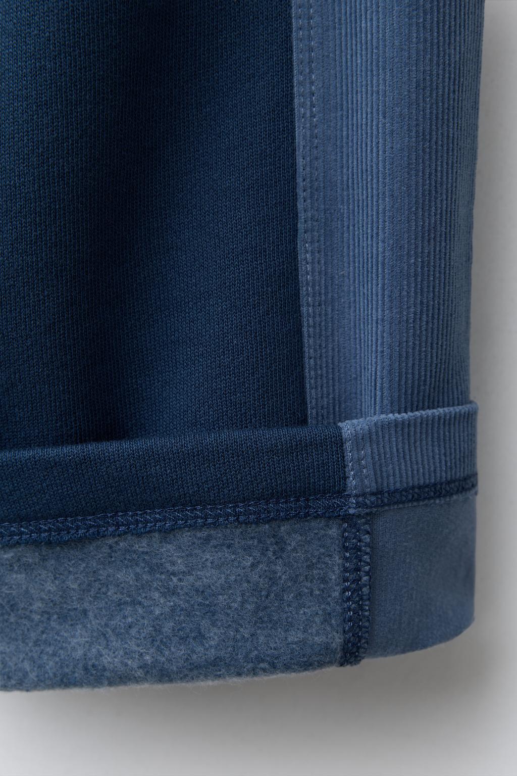 ПРЯМЫЕ БРЮКИ ИЗ МЯГКОЙ ТКАНИ С БОКОВЫМИ ПОЛОСАМИ ИЗ ВЕЛЬВЕТА