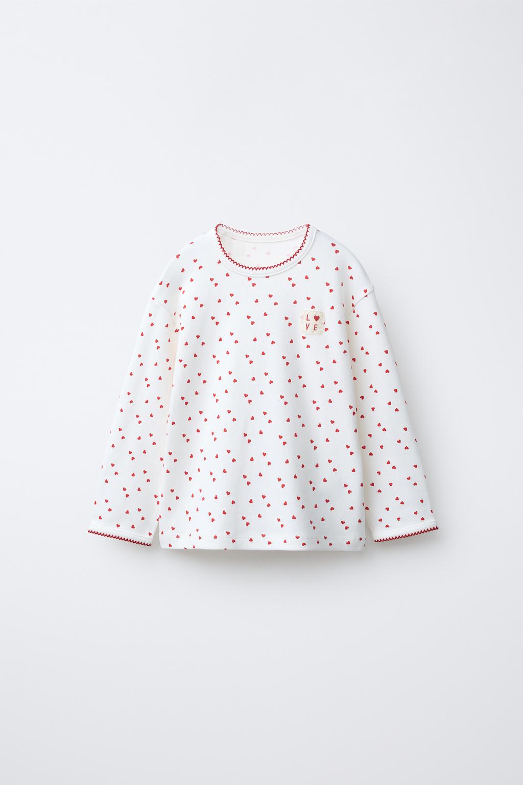 1 1/2-6 ЛЕТ/ ПИЖАМА С ПРИНТОМ «СЕРДЦА»