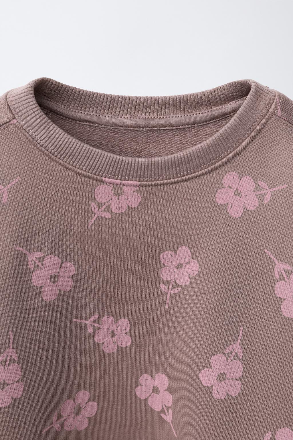 КОМПЛЕКТ ИЗ ТОЛСТОВКИ И ЛЕГИНСОВ С ЦВЕТОЧНЫМ ПРИНТОМ