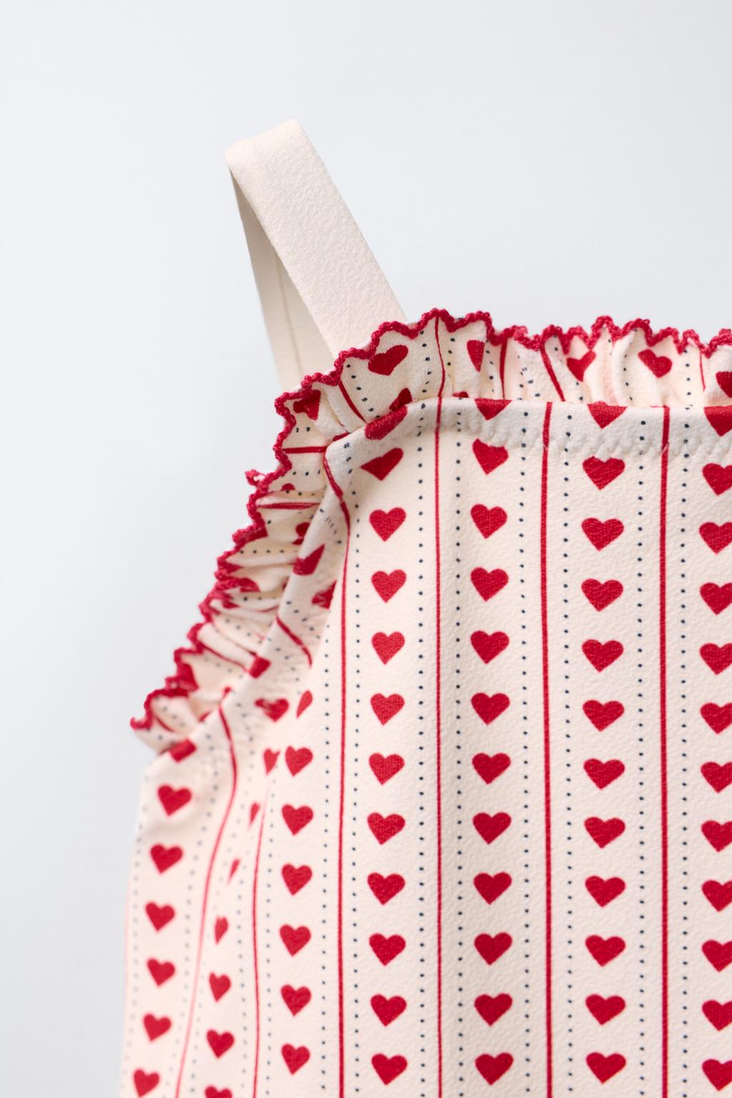 1-6 ЛЕТ/КУПАЛЬНИК С ПРИНТОМ «СЕРДЦА»