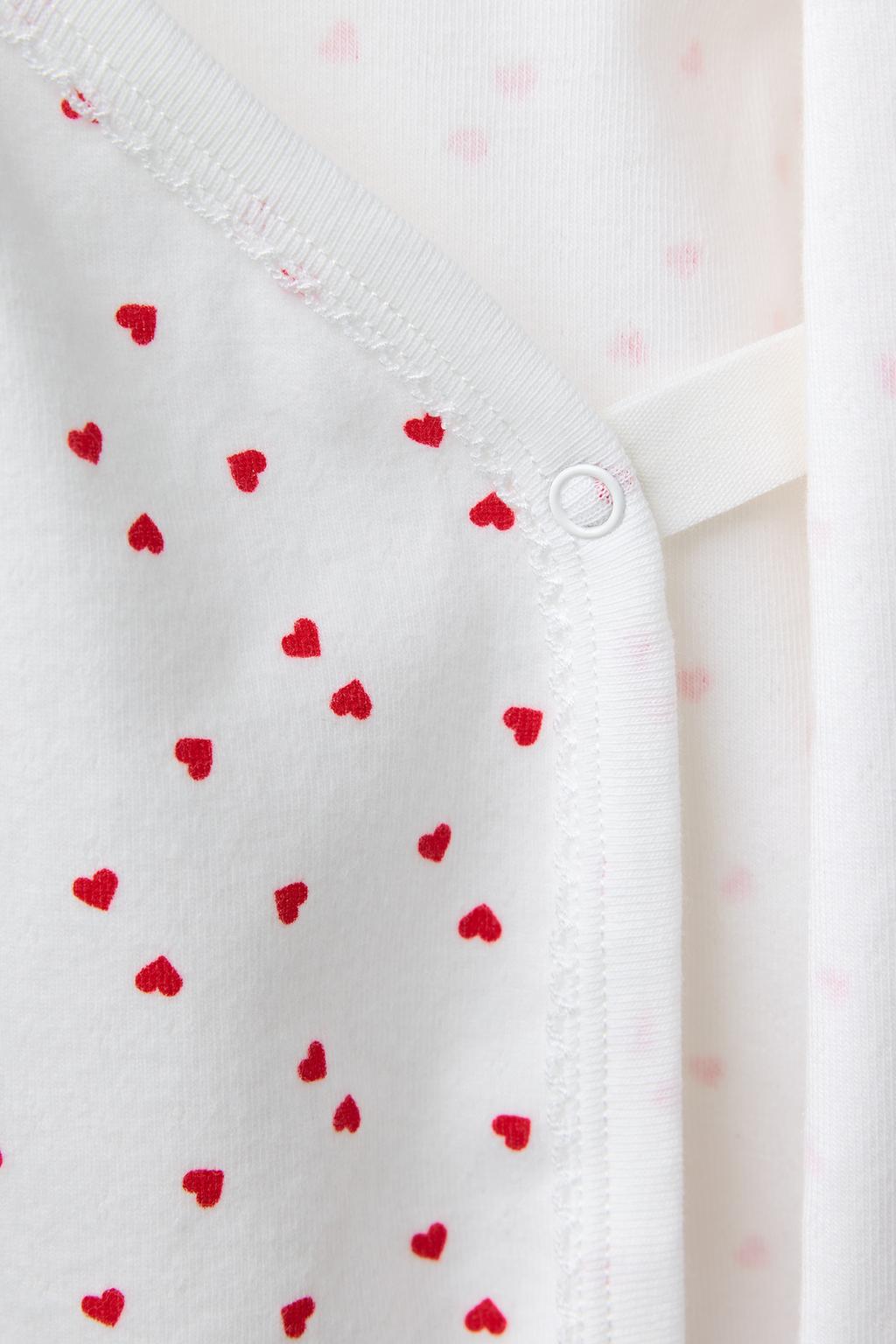 НАБОР ИЗ ТРЕХ БОДИ КИМОНО С СЕРДЕЧКАМИ