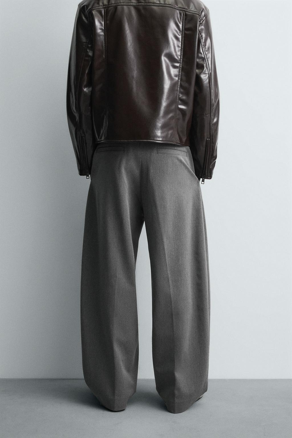 БРЮКИ BALLOON FIT С ЗАЩИПАМИ И ПОЯСОМ