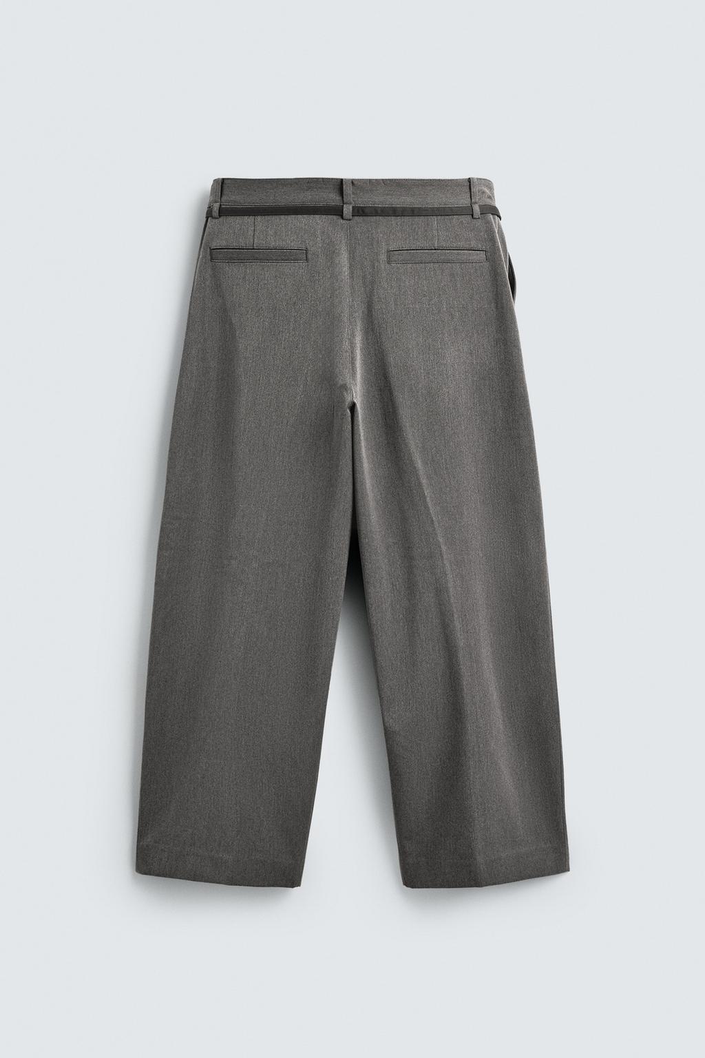 БРЮКИ BALLOON FIT С ЗАЩИПАМИ И ПОЯСОМ