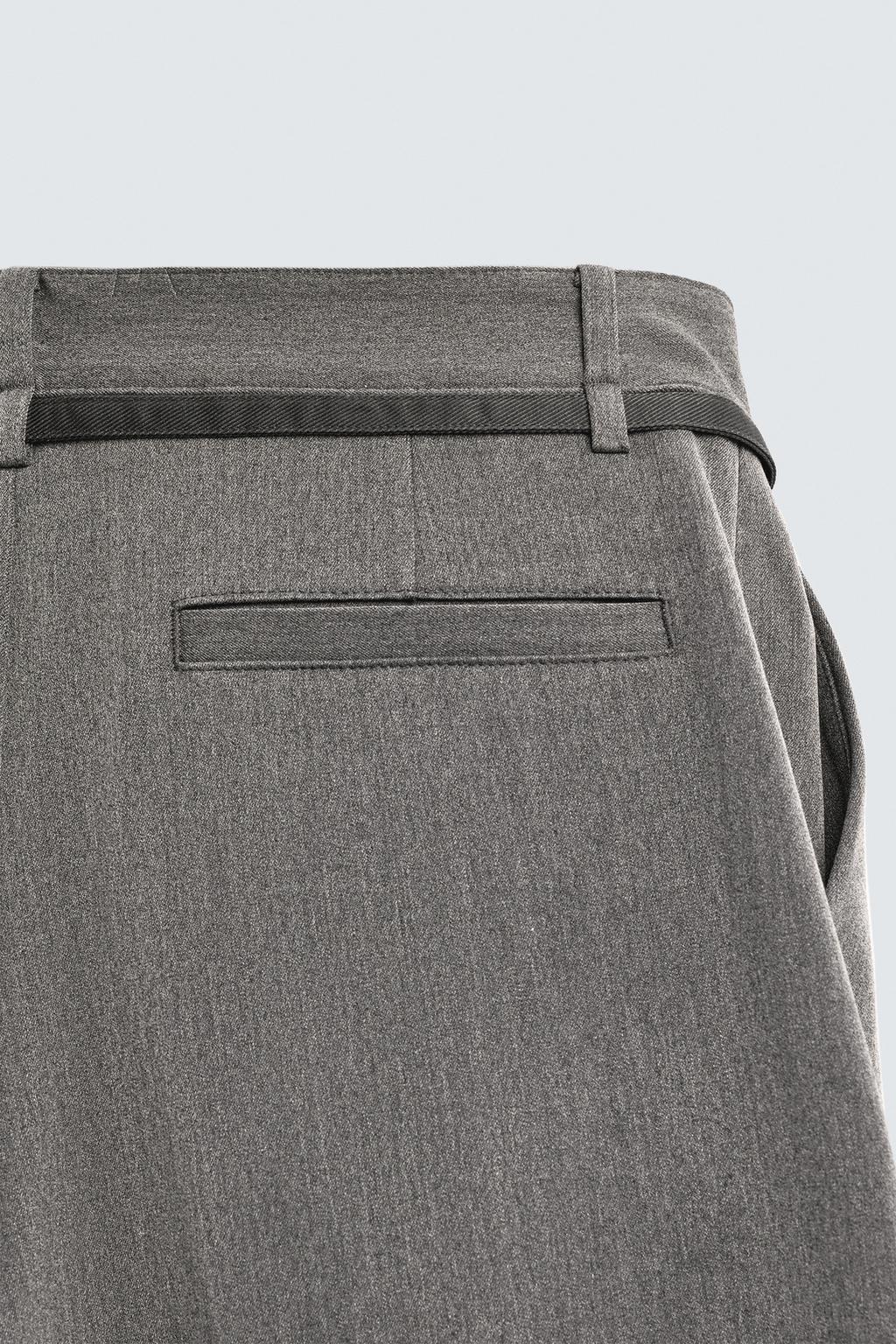 БРЮКИ BALLOON FIT С ЗАЩИПАМИ И ПОЯСОМ