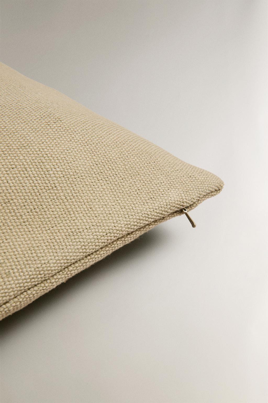 Чехол из джута и хлопка для подушки