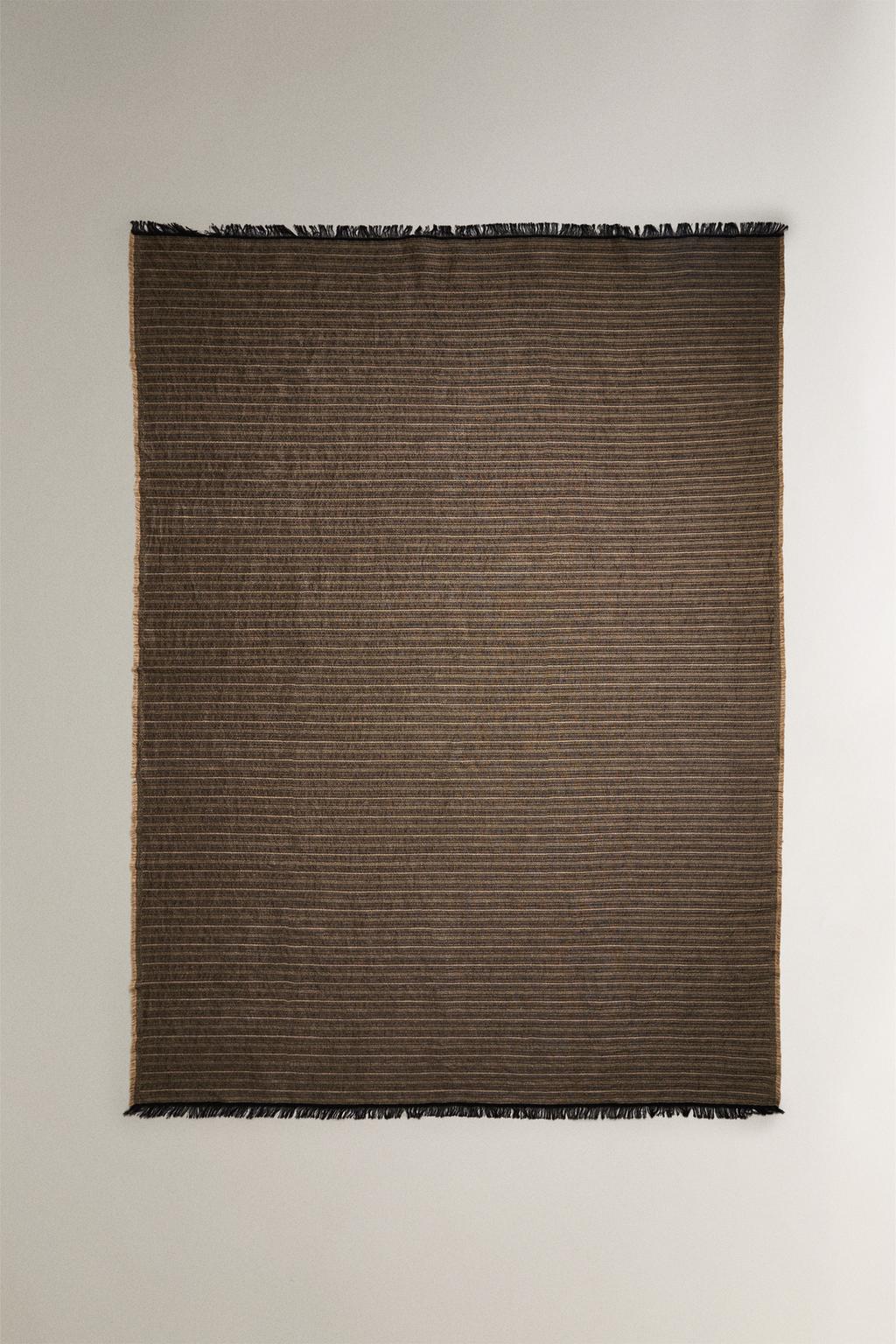 Плед из хлопка и льна