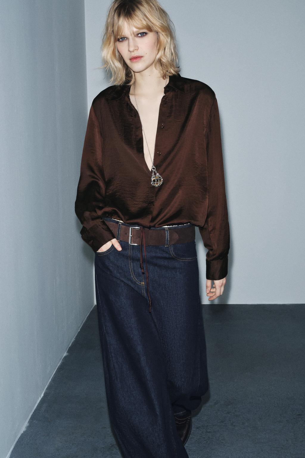 АТЛАСНАЯ РУБАШКА ZW COLLECTION