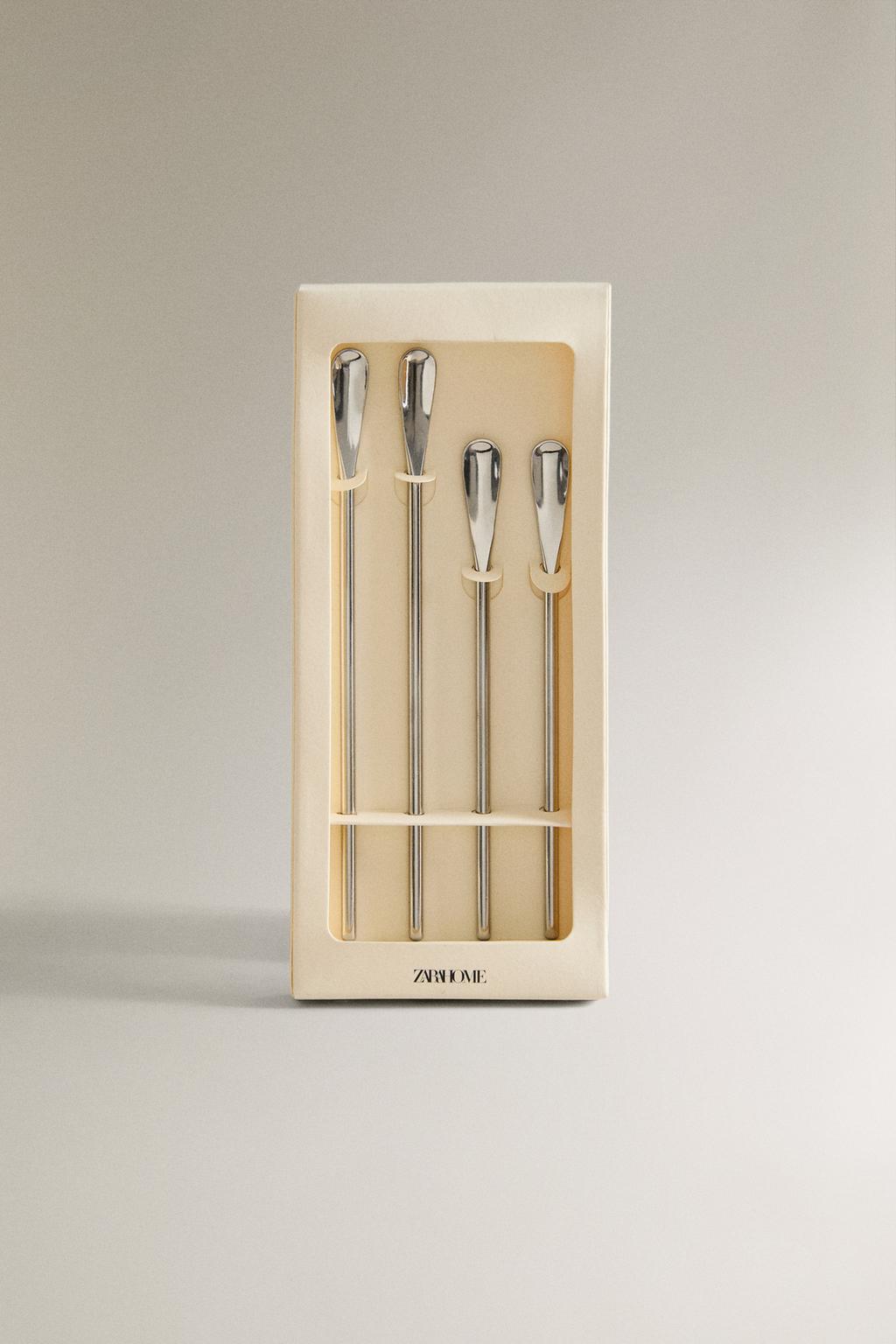 Набор длинных кофейных ложек (набор из 4 штук)