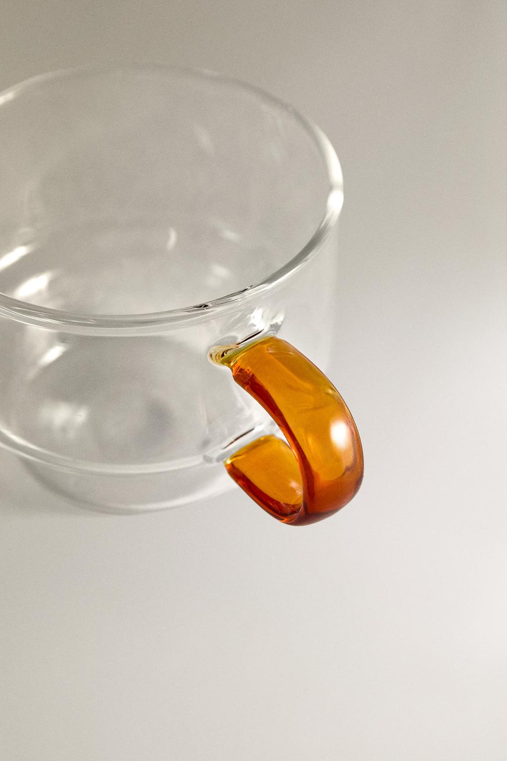 Набор стаканов из боросиликатного стекла со цветной ручкой (набор из 4 шт.)