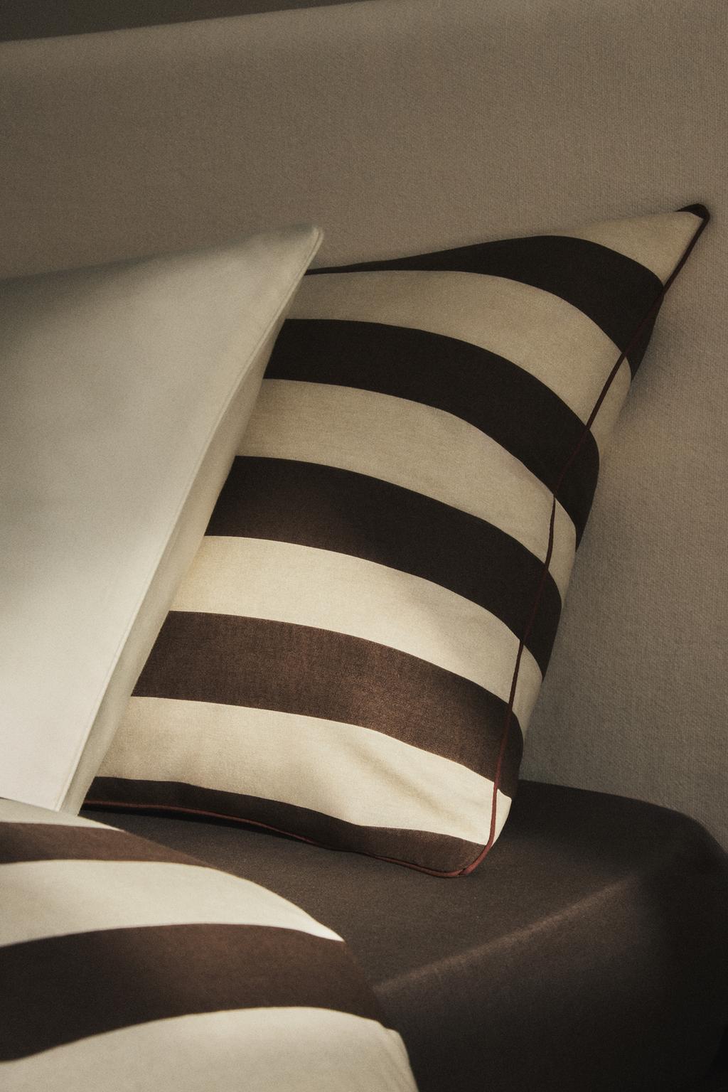 Пододеяльник из выцветшего хлопка в полоску