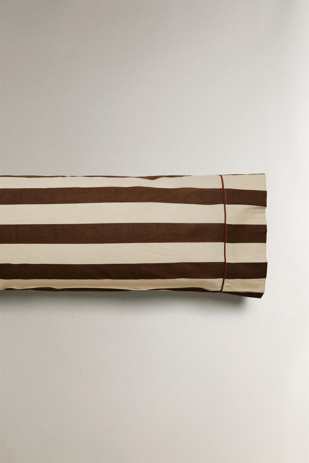 Пододеяльник из выцветшего хлопка в полоску