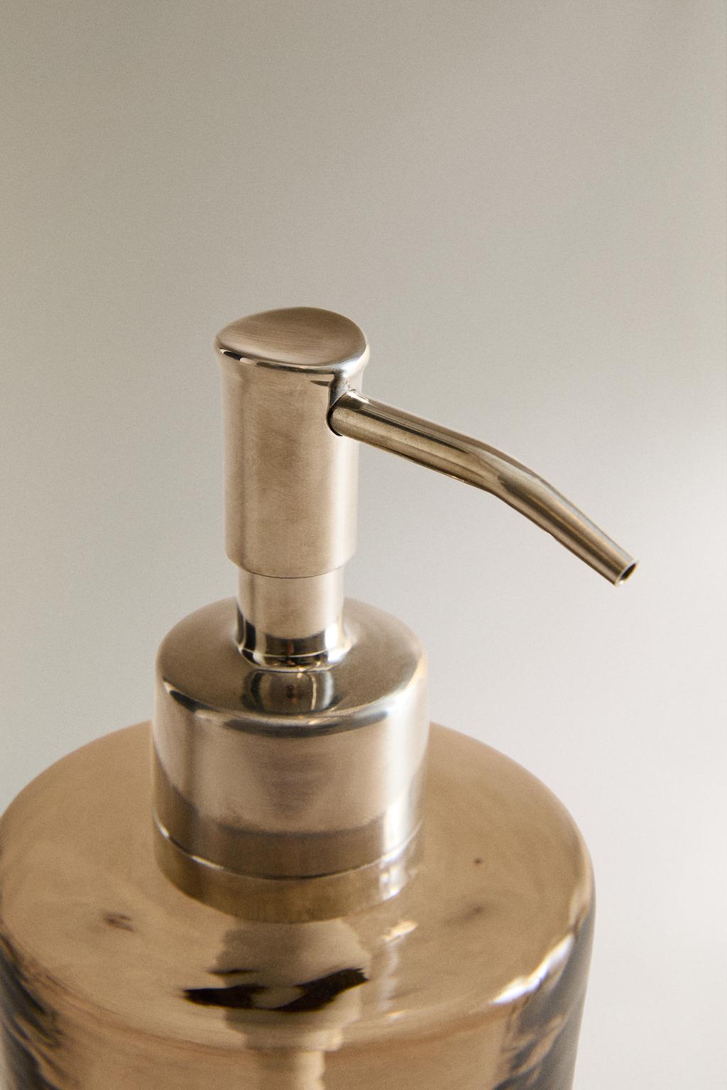 Мыльница с текстурированным стеклом в цвете дымчатого стекла