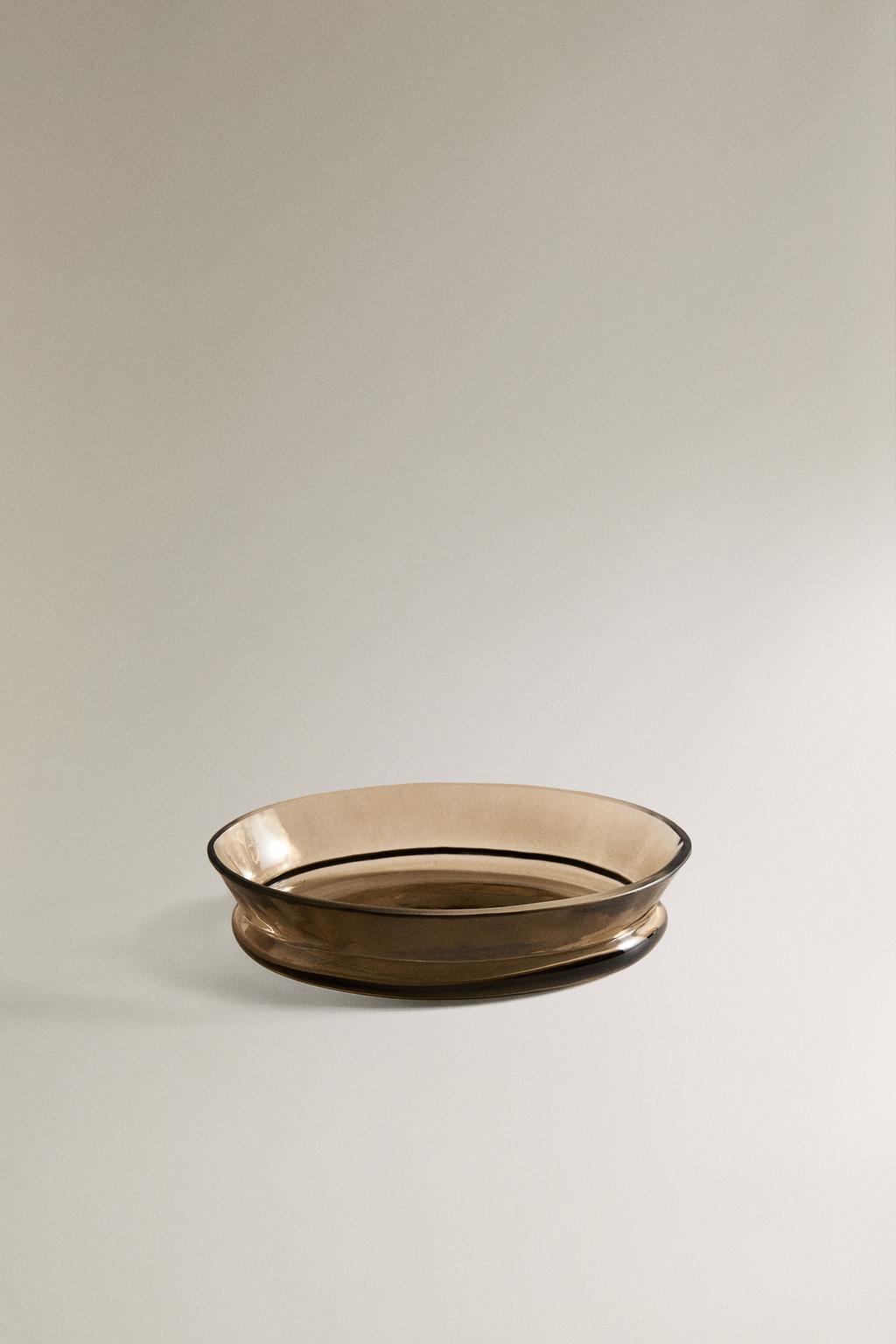 Мыльница для ванной из текстурированного стекла с дымчатым оттенком