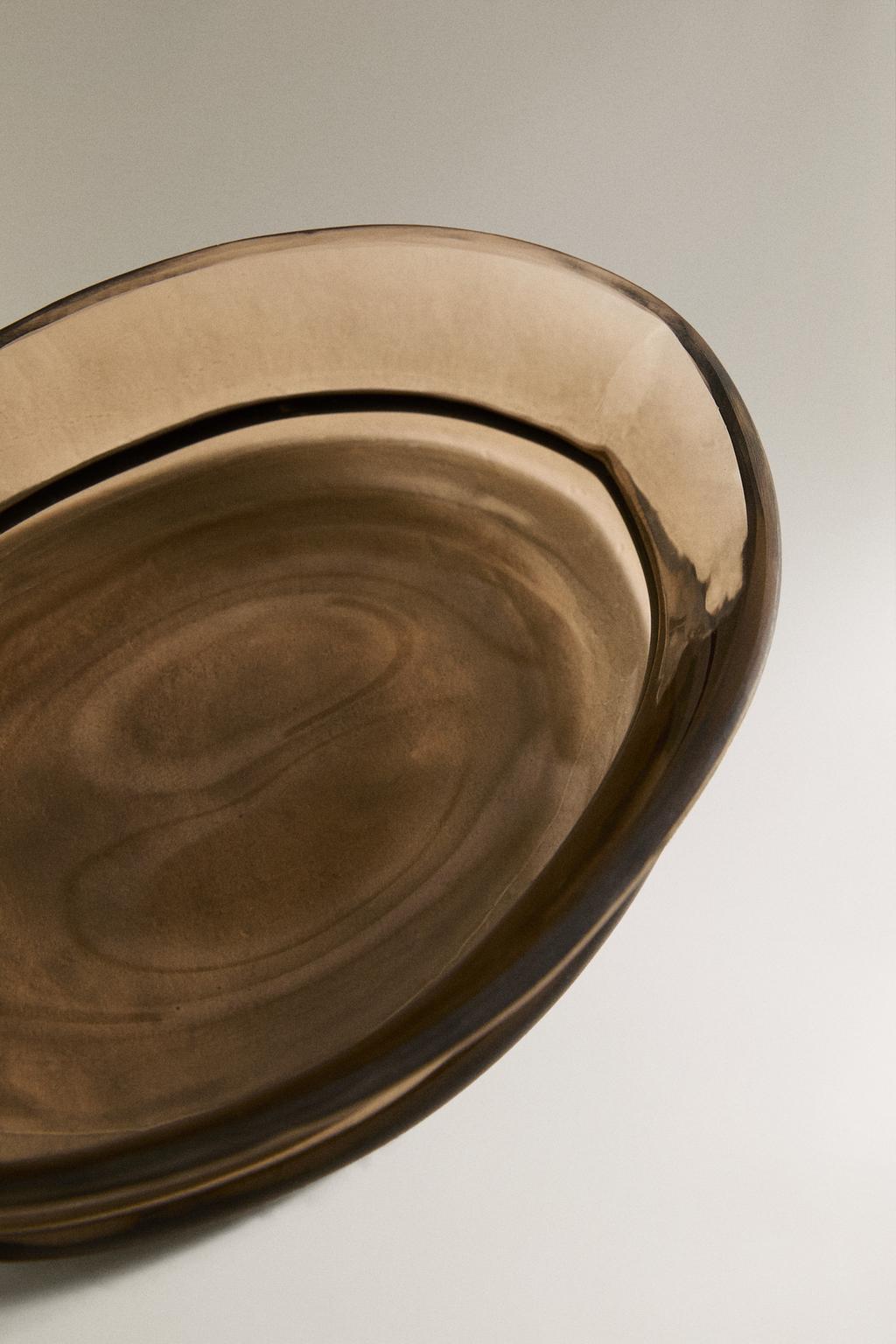 Мыльница для ванной из текстурированного стекла с дымчатым оттенком