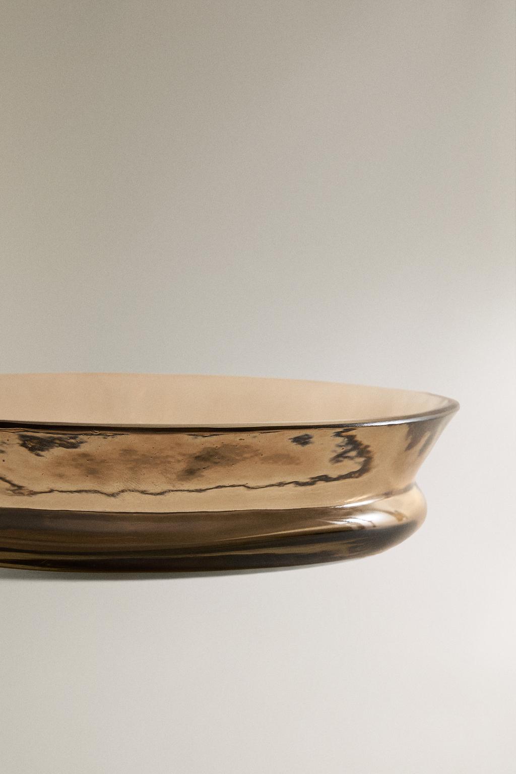 Мыльница для ванной из текстурированного стекла с дымчатым оттенком