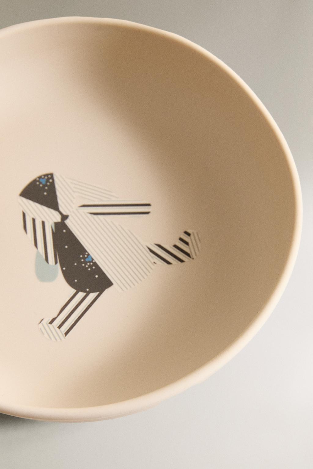 Детский силиконовый тарелка с изображением кролика