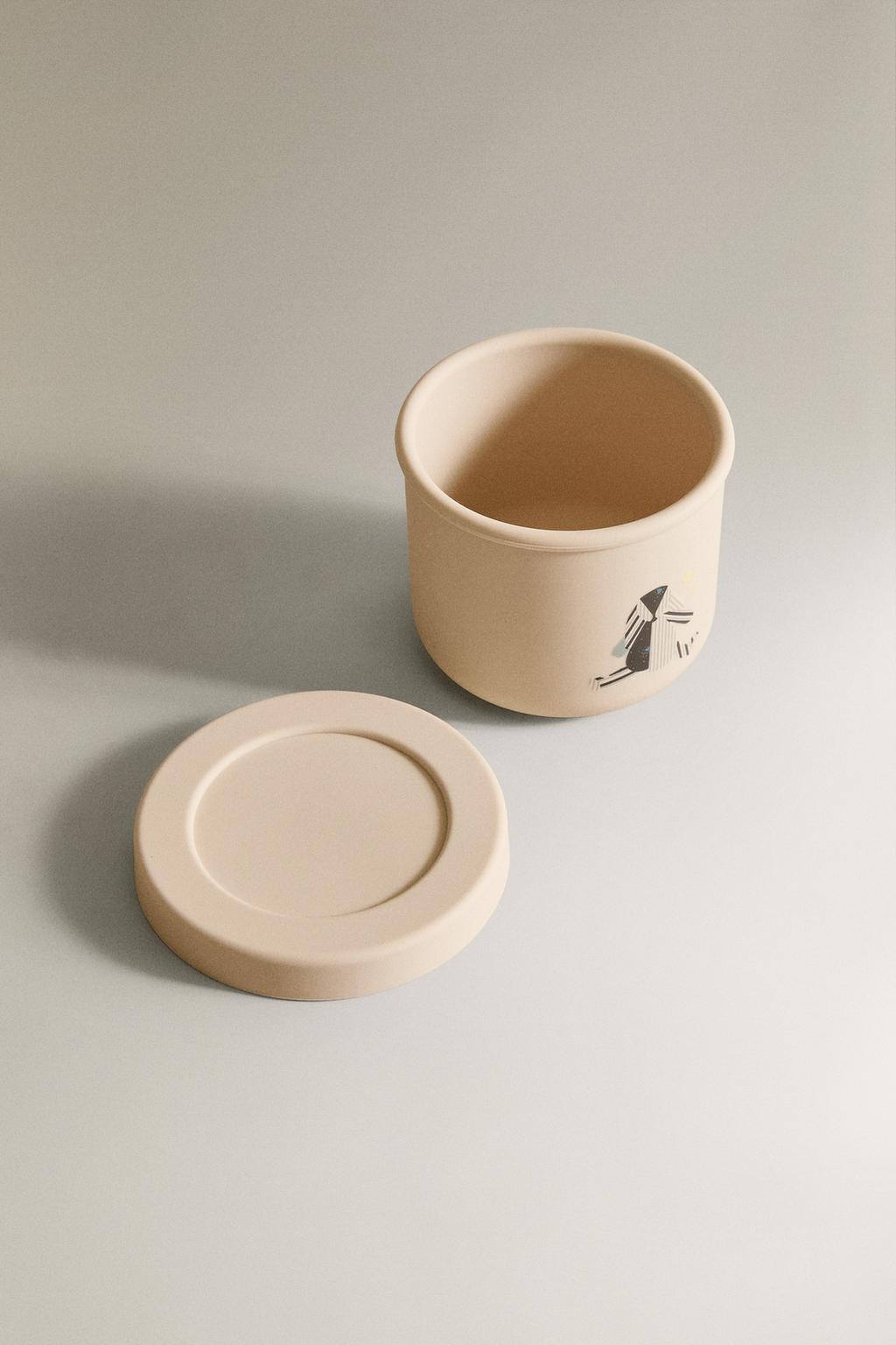 Детская силиконовая ланчбокс с кроликом