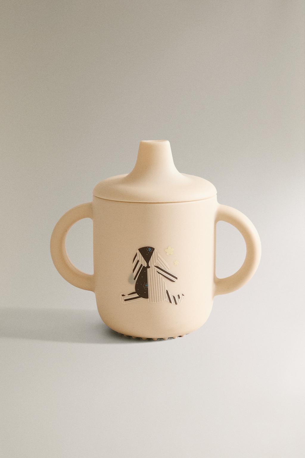 Детский силиконовый кубок для обучения с изображением кролика