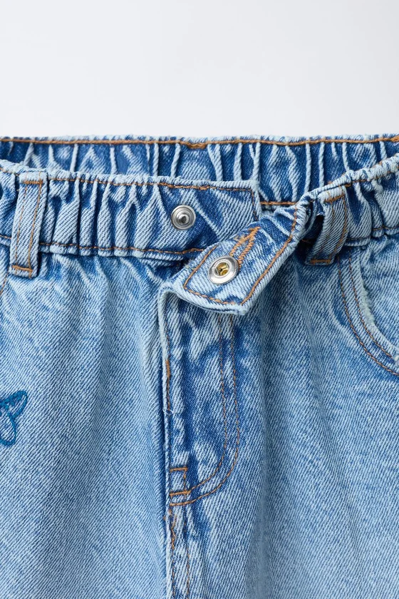 ДЖИНСЫ BAGGY С ВЫШИВКОЙ «СЕРДЕЧКИ» ORFAYO ©