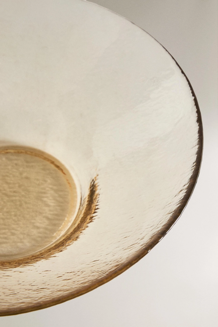 Текстурированная стеклянная салатная чаша