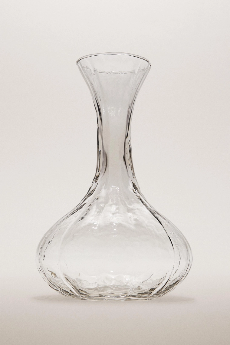 Декантер со стеклянным рельефным узором