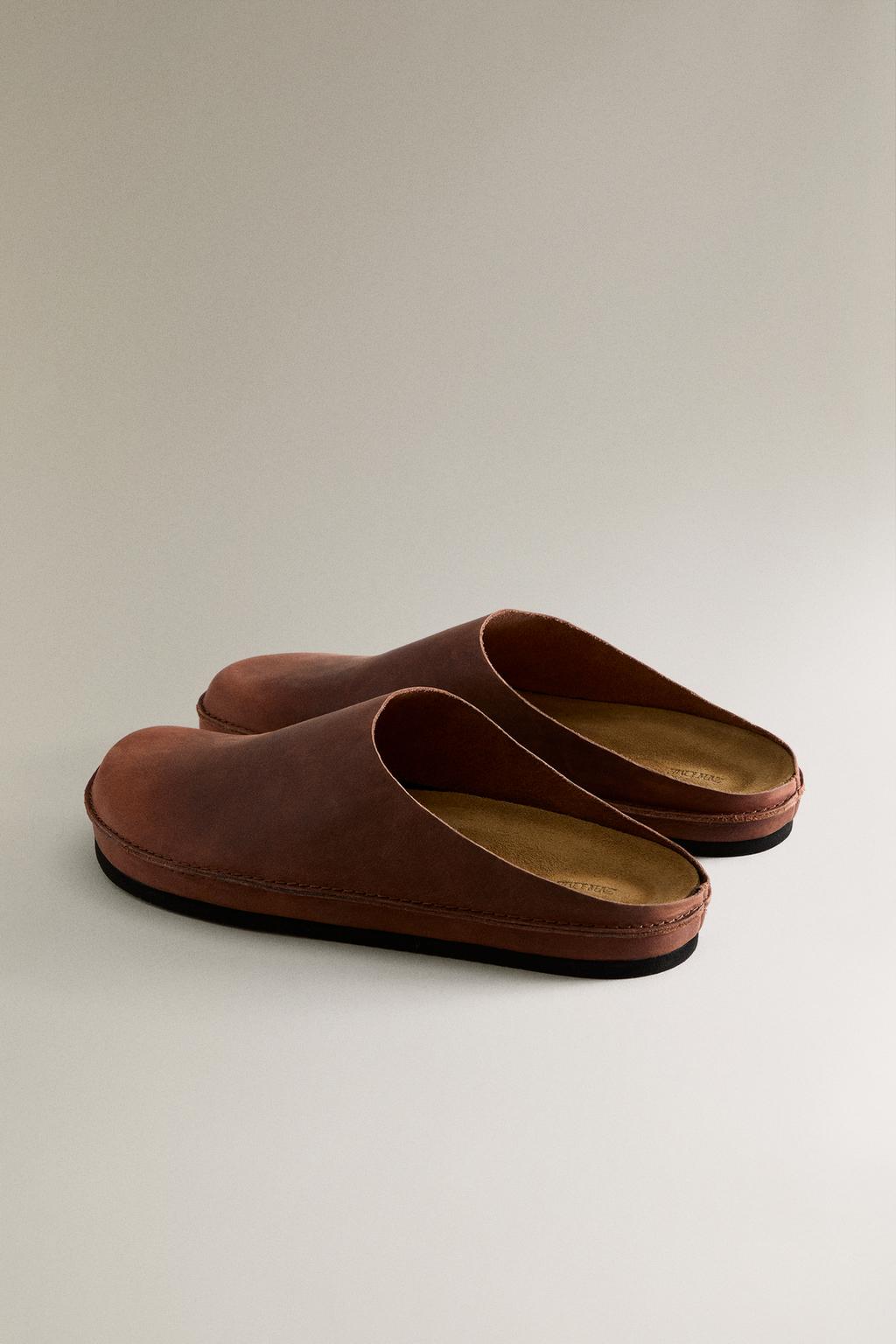 Минималистичные кожаные сабо