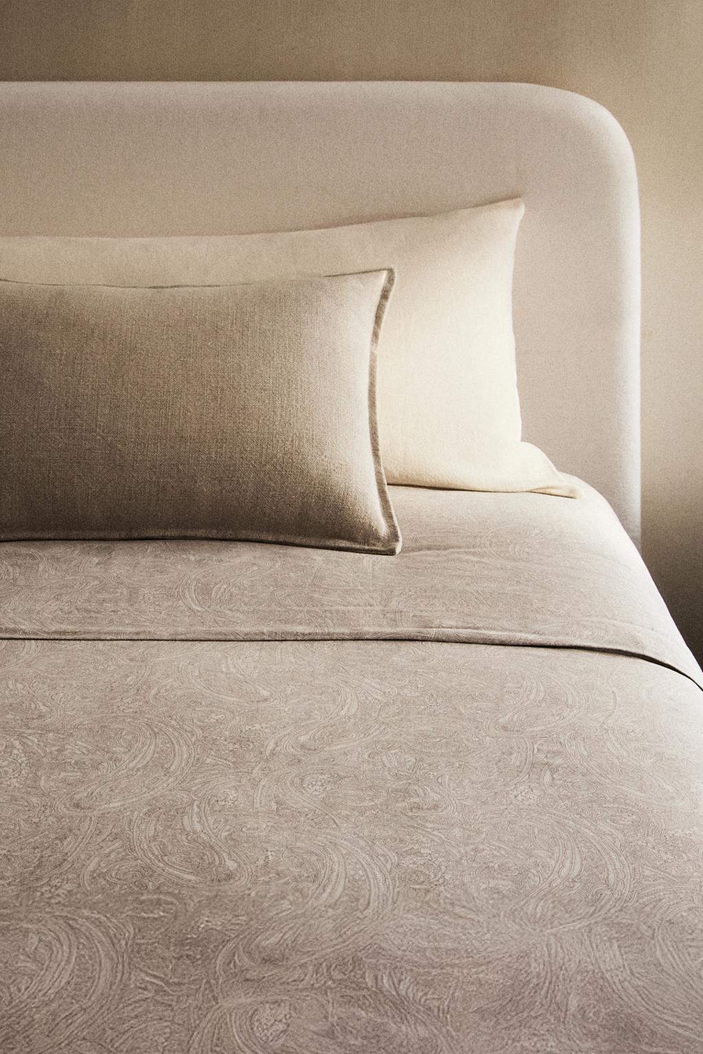 Покрывало из сатина с рисунком пэйсли