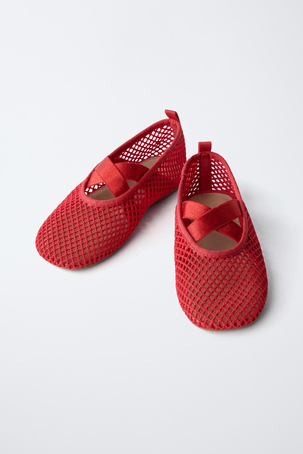 БАЛЕТКИ ИЗ СЕТЧАТОЙ ТКАНИ