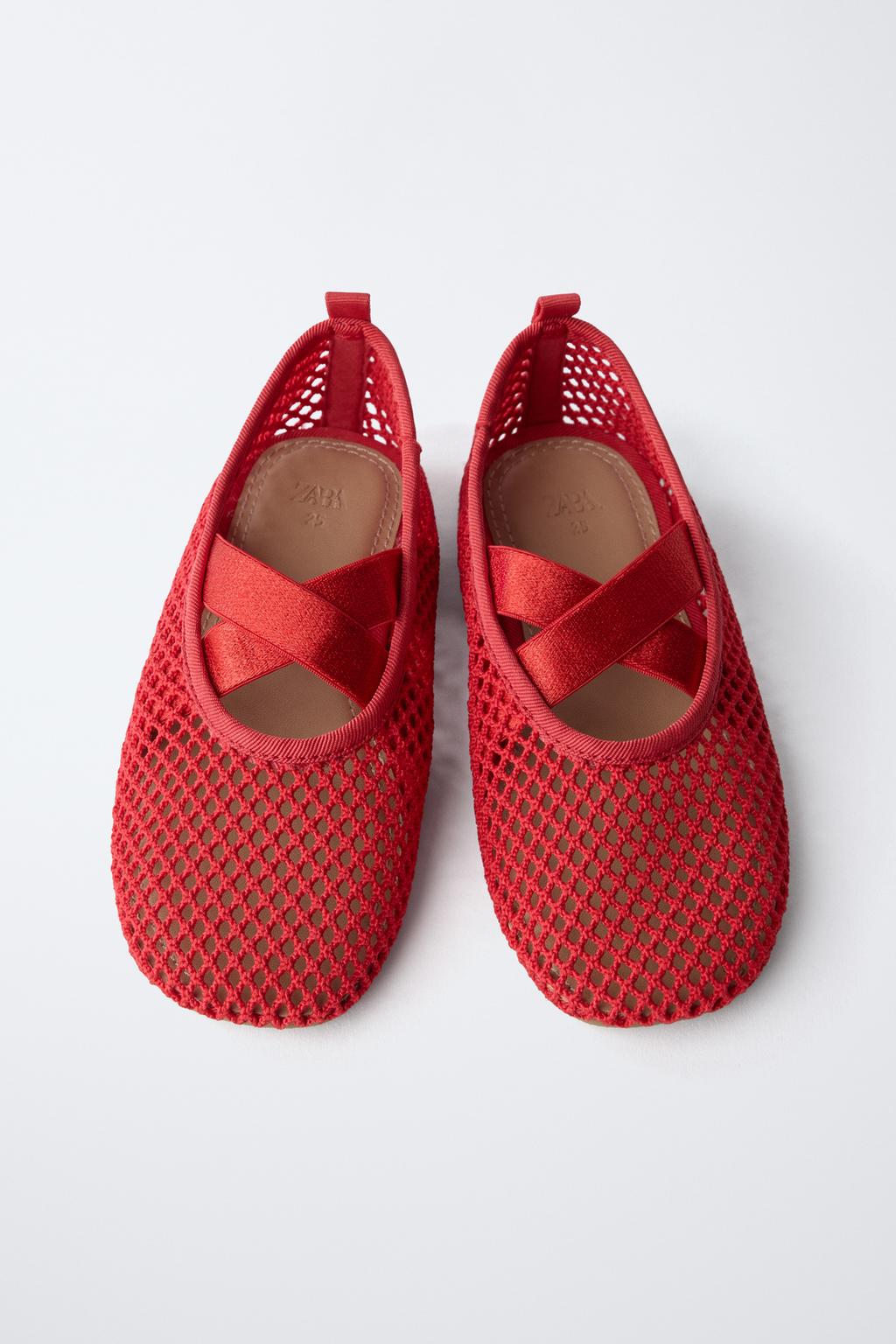 БАЛЕТКИ ИЗ СЕТЧАТОЙ ТКАНИ