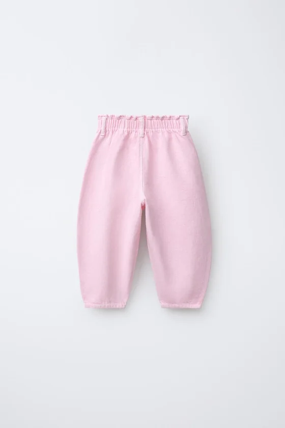 БРЮКИ BAGGY ИЗ САРЖИ С КАРМАНАМИ-СЕРДЕЧКАМИ