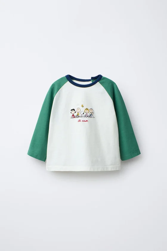 ФУТБОЛКА С РУКАВАМИ РЕГЛАН SNOOPY PEANUTS™